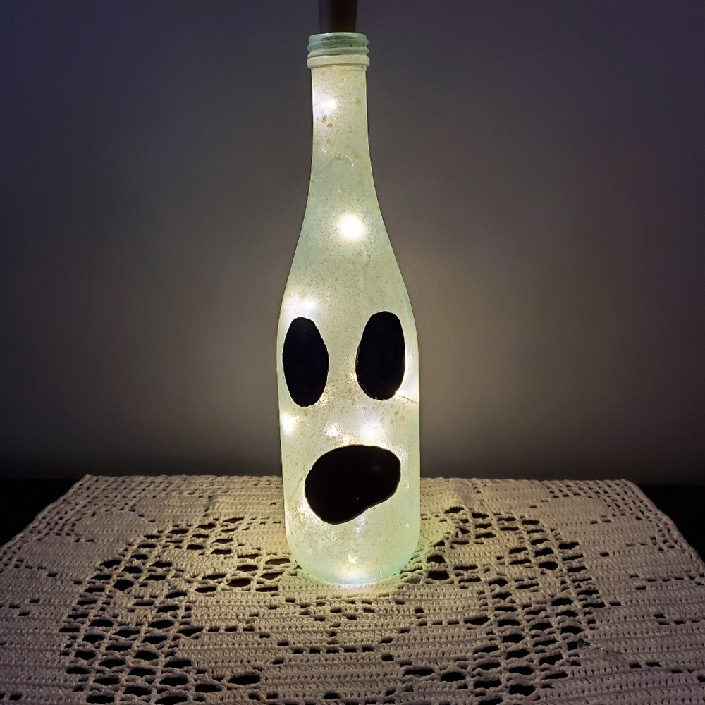Ghost lighted bottle